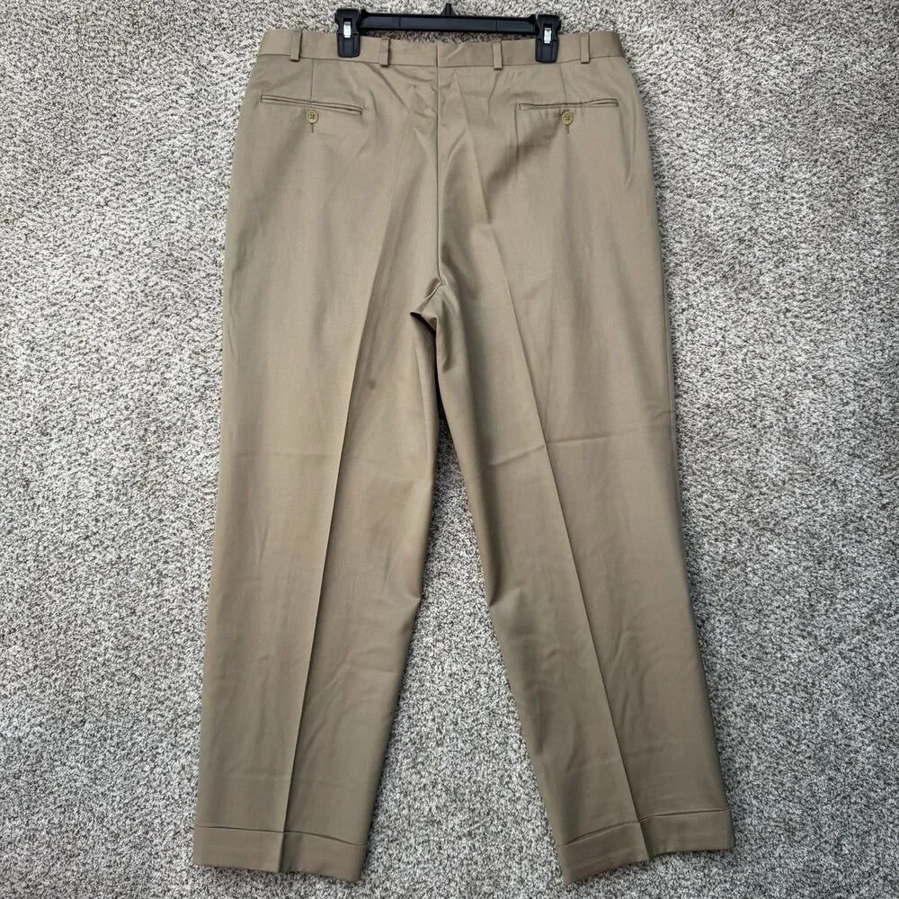 Vintage Polo Super 100s Ralph Lauren Pants Mens 38x30 Brown Polo University Wool
